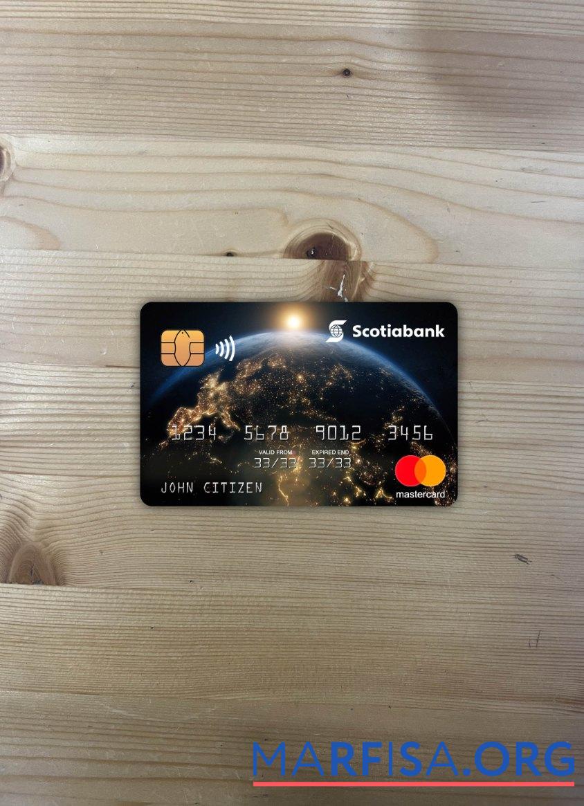Blank Hong Kong Scotiabank mastercard photolook front sample
